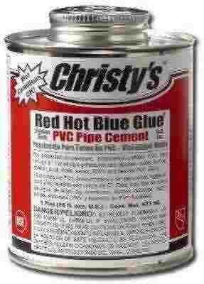 Christy's Red Hot Blue Glue PVC Cement, 4-Oz.