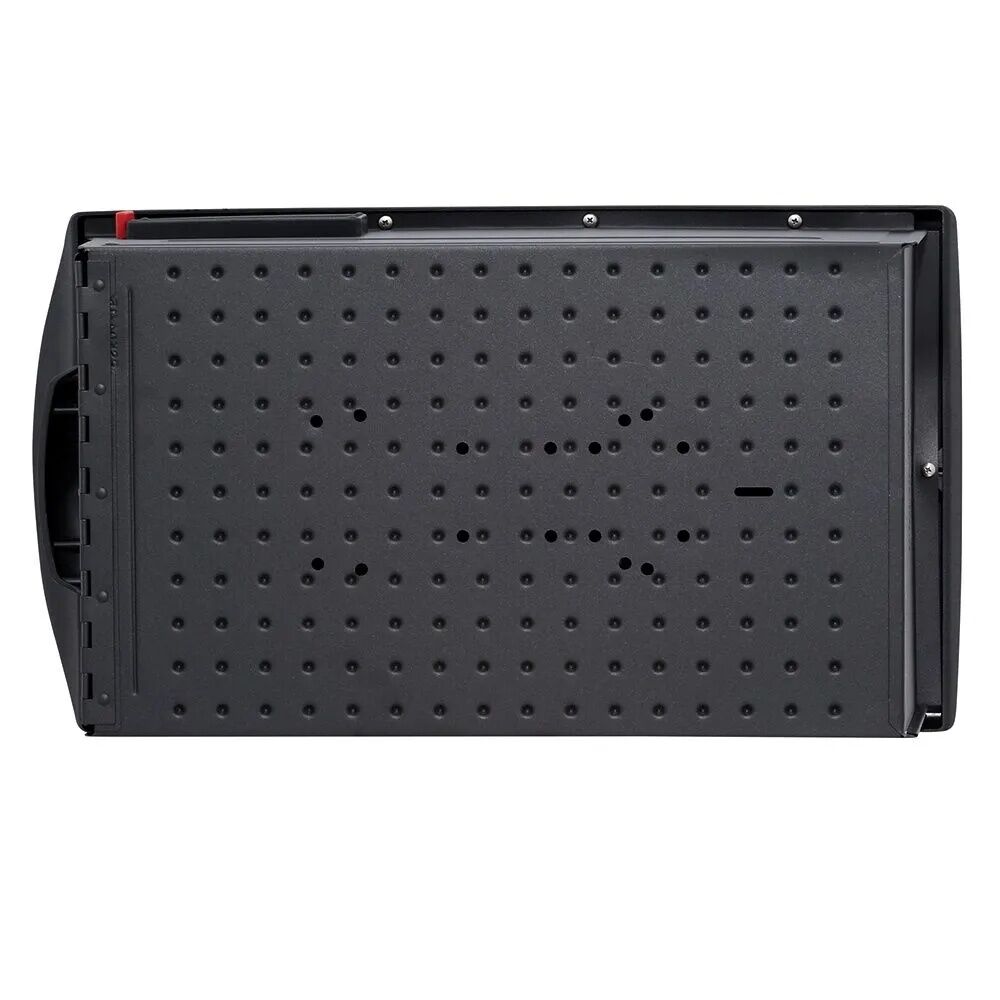 Architectural Mailboxes Black Mailsafe Locking Post Mount Mailbox, 9 1/2-In x 13-In x 21 3/5-In