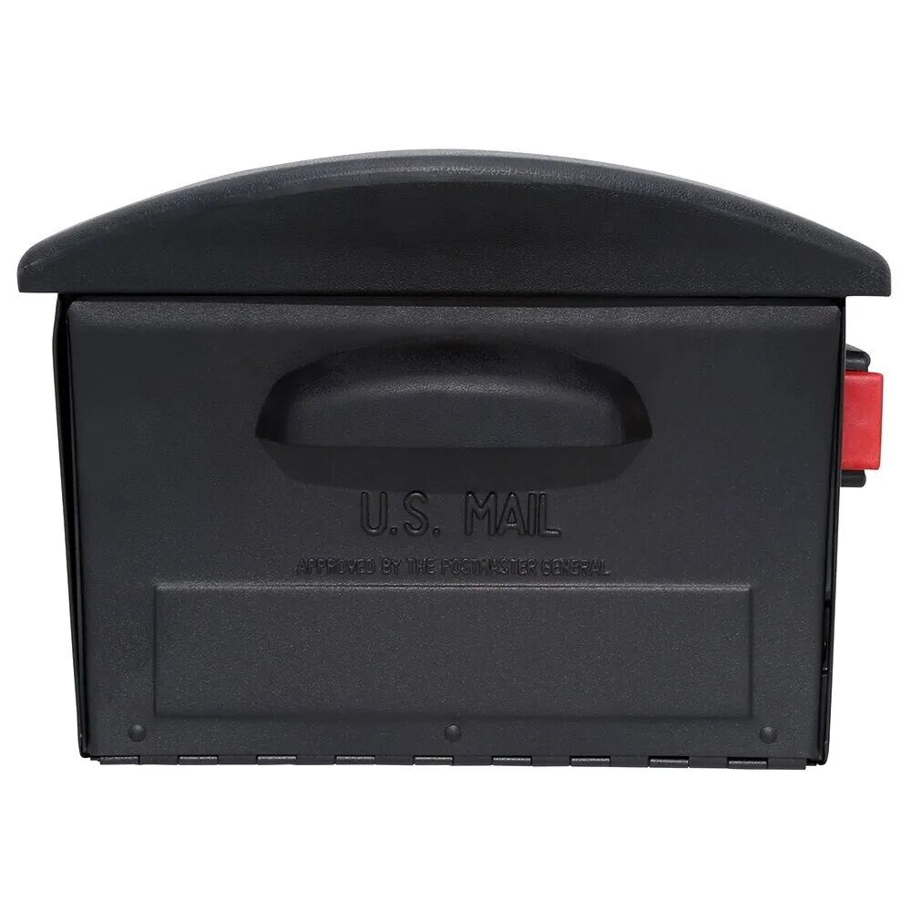 Architectural Mailboxes Black Mailsafe Locking Post Mount Mailbox, 9 1/2-In x 13-In x 21 3/5-In