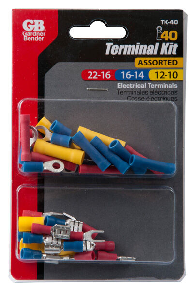 Gardner Bender Assorted Terminal Kit, 22-10 Gauge, 40-Pc