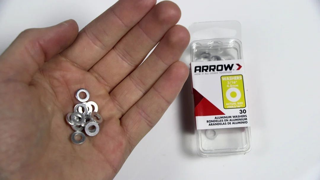 Arrow Fastener Aluminum Washers, 3/16-In, 30-Pk