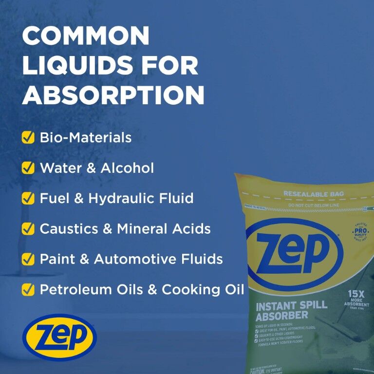 Zep Instant Spill Absorber, 3-Lb