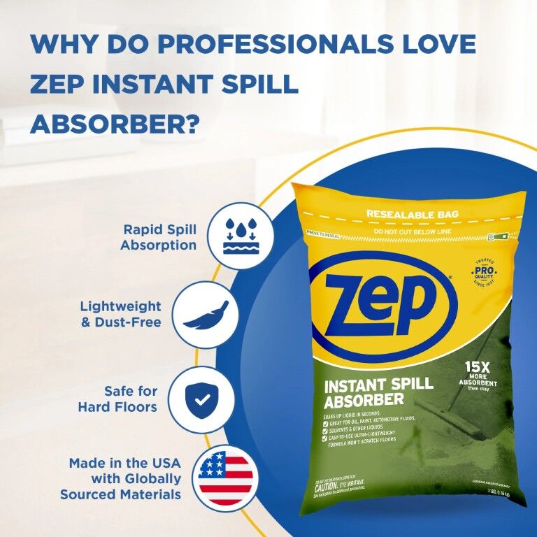 Zep Instant Spill Absorber, 3-Lb