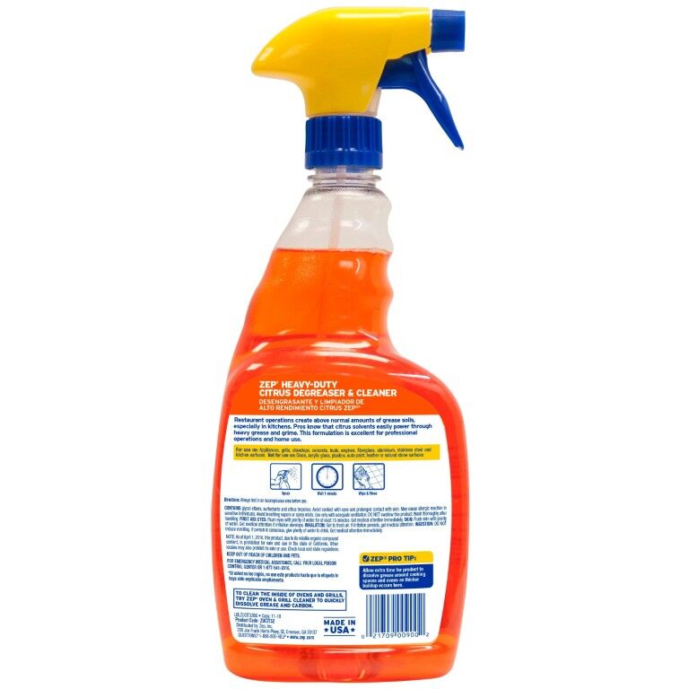 Zep Heavy-Duty Citrus Degreaser And Cleaner, 32-Oz