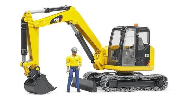 Bruder Cat Mini Excavator with Worker Toy