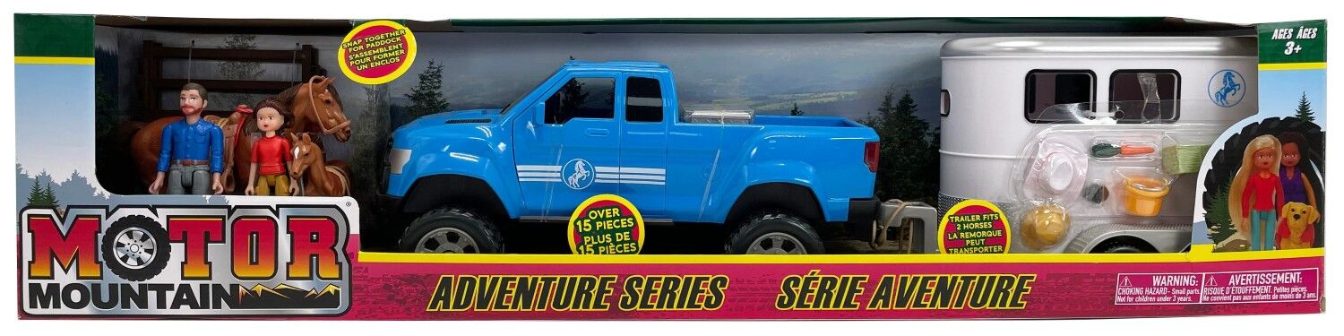 Motor Mountain Truck And Horse Trailer Playset