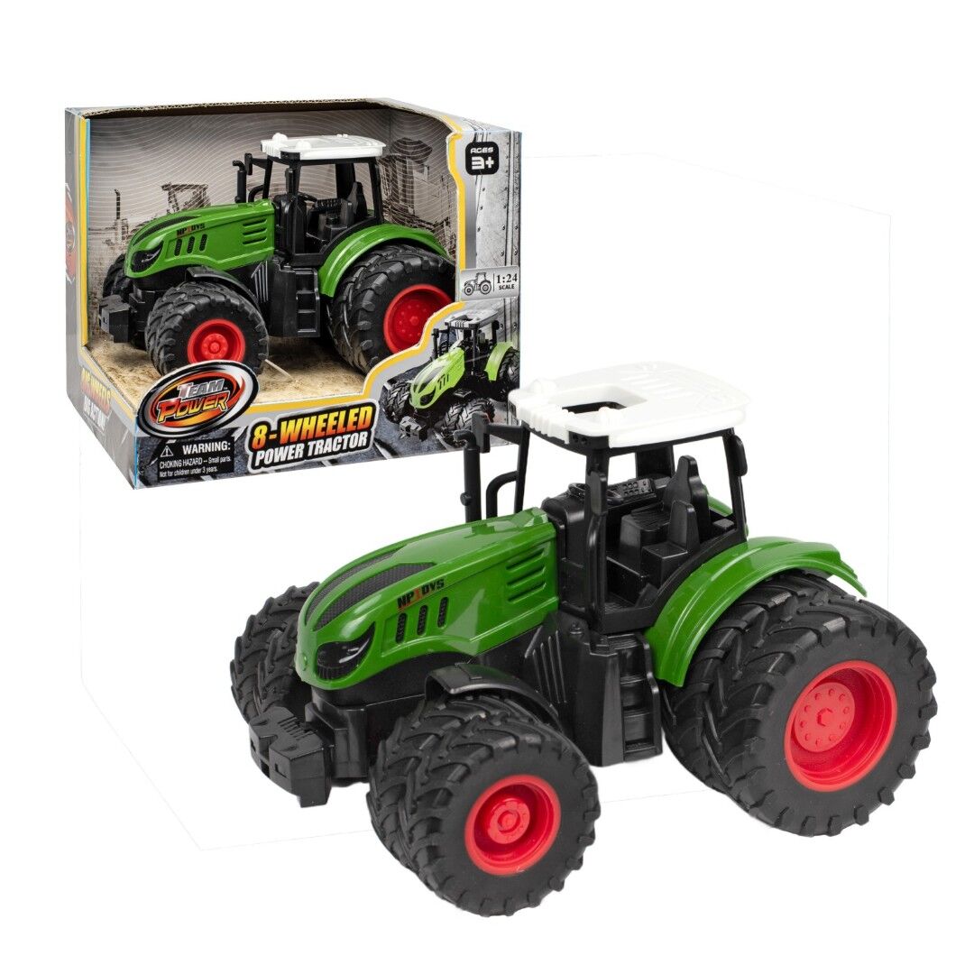 Team Power 1:24 Scale 8 Free-Wheeling Toy Tractor