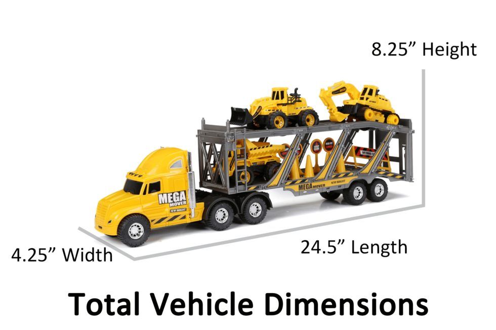New Bright Mega Mover With Construction Vehicles