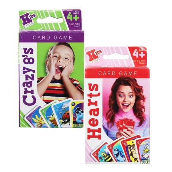 Kids Cards 4 Assorted Style Playing Card Games