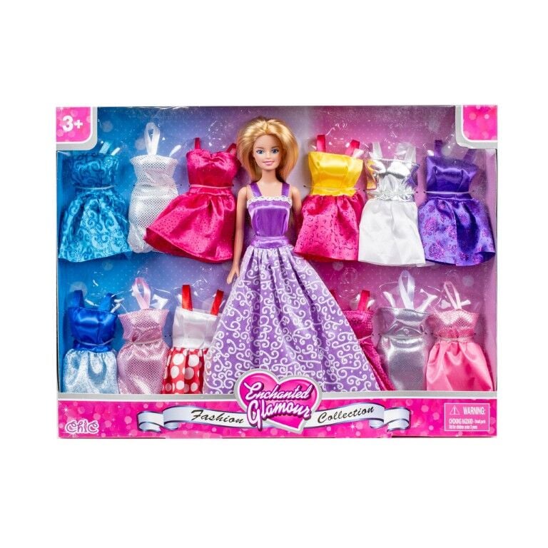 Enchanted Glamour Fashion Doll With Wardrobe And Additional Accessories, 11 1/2-In