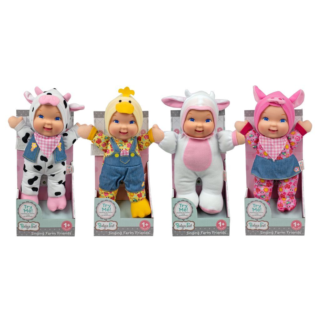 Baby's First Farm Animal Friends Cow Baby Doll Assortment, 12-In