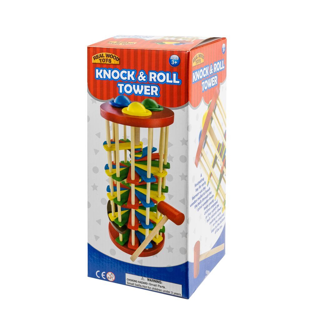 Real Wood Toys Knock & Roll Tower