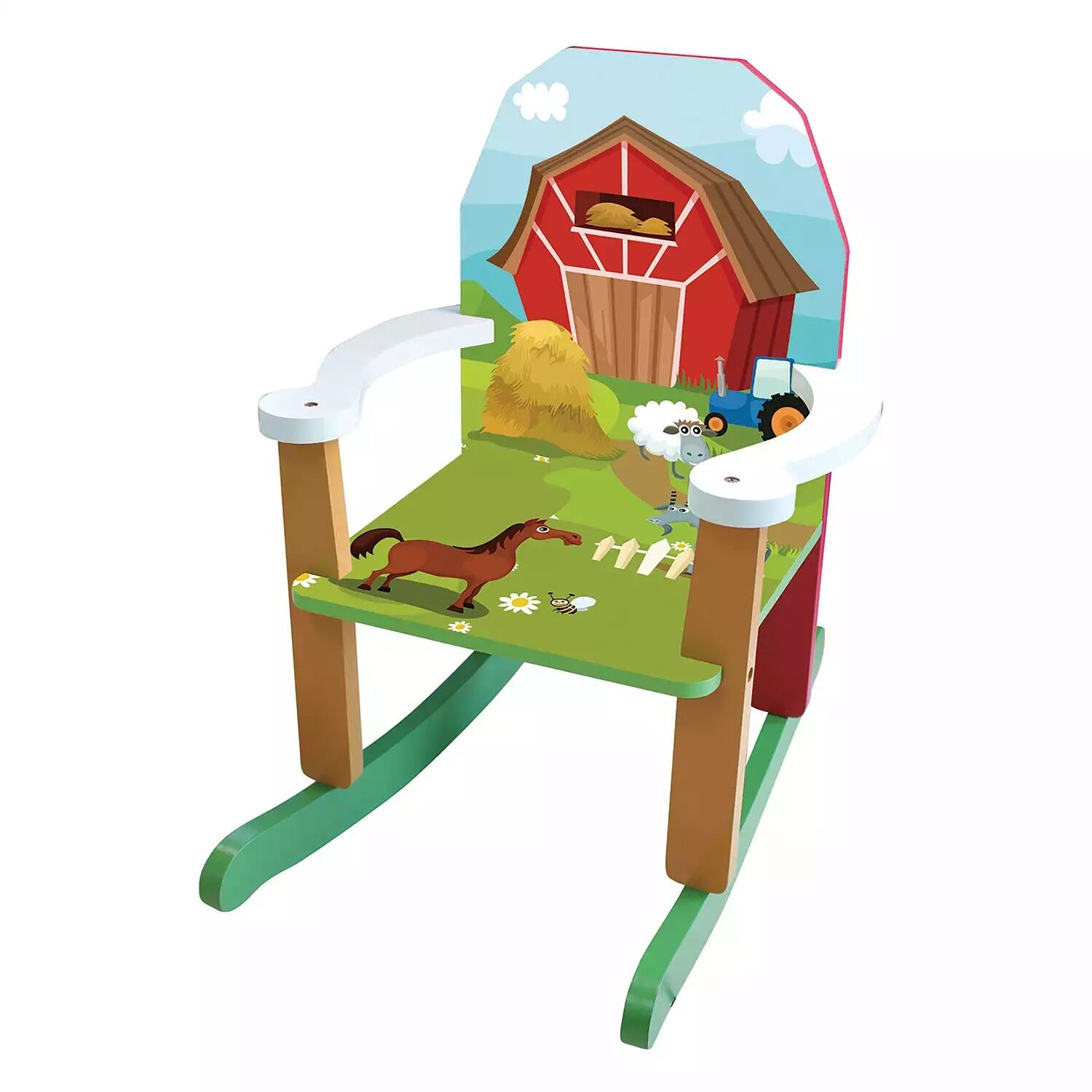 Real Wood Toys Farm Kids Rocking Chair