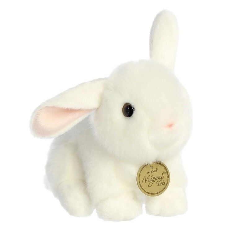 Aurora Miyoni Tots White Playful Baby Bunny, 8-In