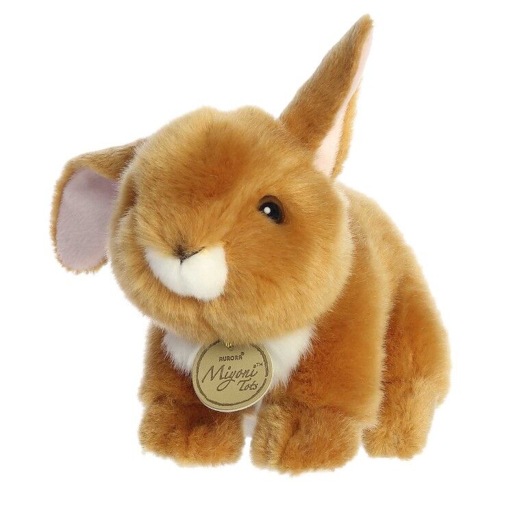 Aurora Miyoni Tots Ginger Playful Baby Bunny, 8-In