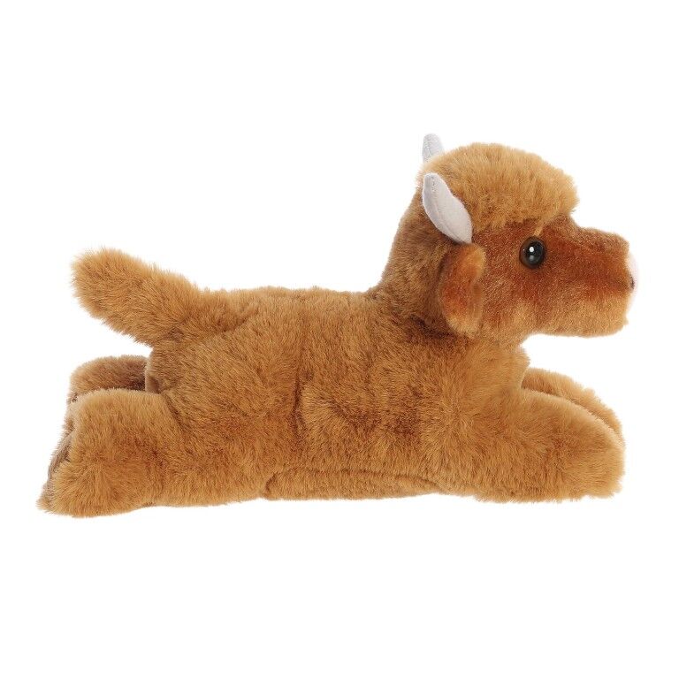 Aurora Mini Flopsie Highland Cow Plush, 8-In