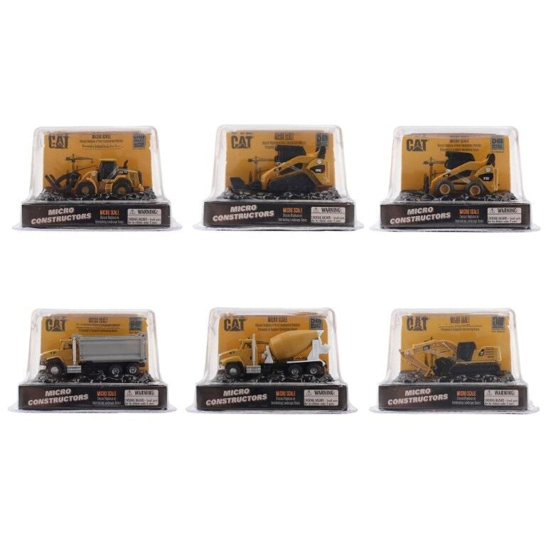 Diecast Masters CAT Micro Constructor Toy Series II In PDQ Assorted Styles