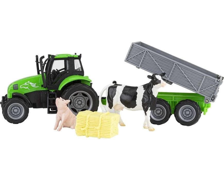 Breyer Farms Tractor and Tag-A-Long Wagon Toy Set