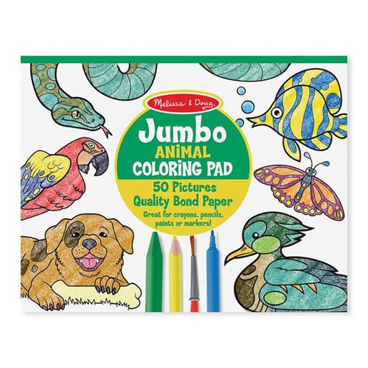 Melissa & Doug Jumbo Coloring Pad - Animals - 3 yrs+