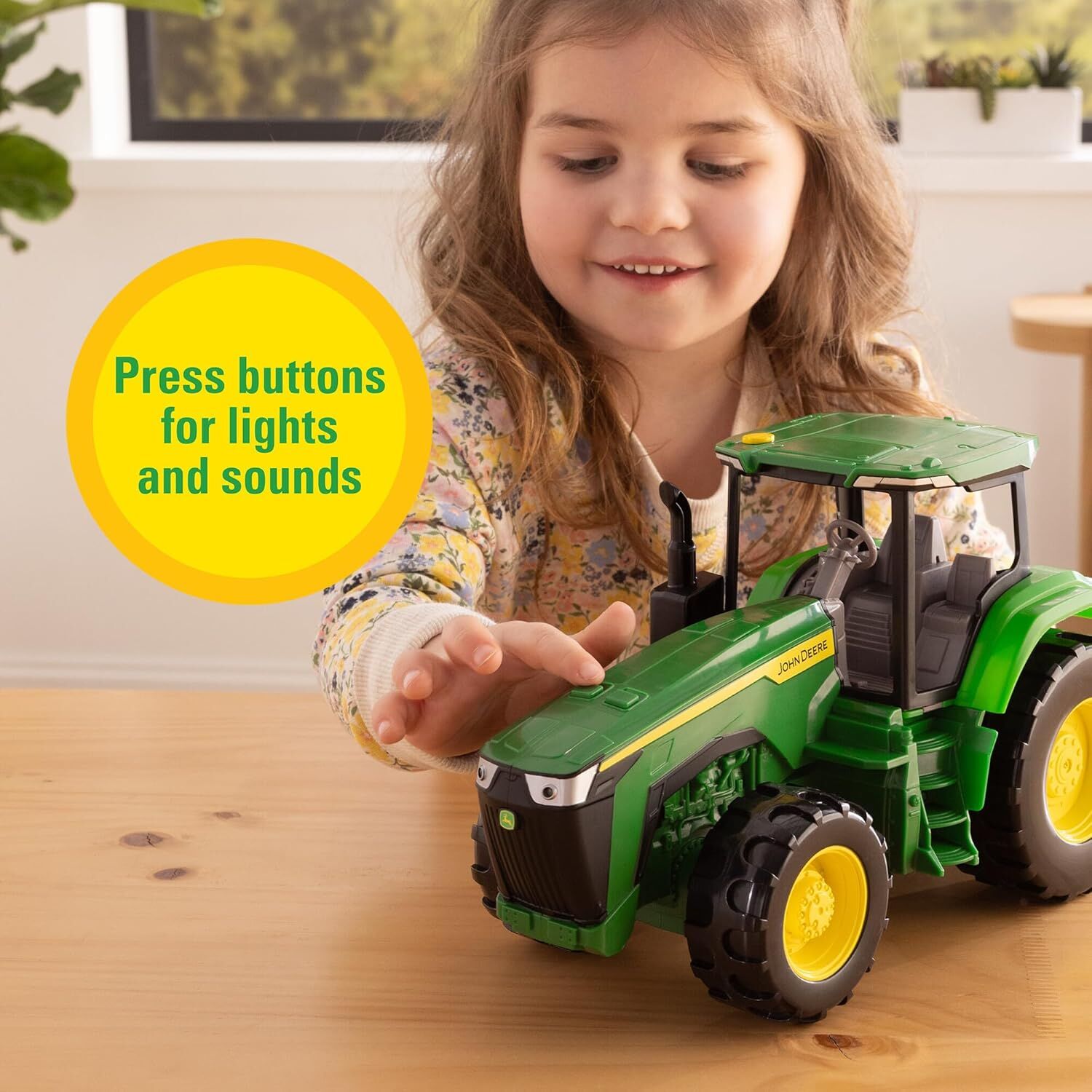 Tomy John Deere Lights & Sounds Tractor Toy