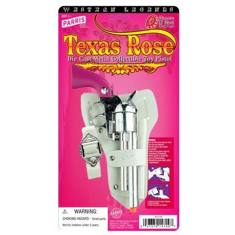 Parris Texas Rose Cap Pistol Toy, 12-Shot