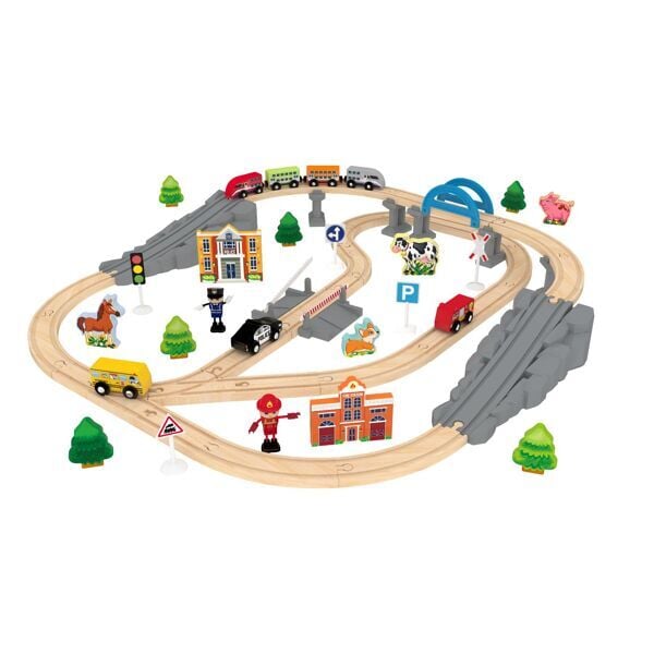 J'Adore Wooden Mega Farm Train Play Set