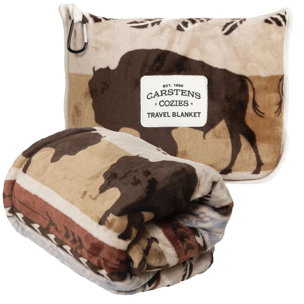 Carstens Inc. Buffalo Stripe Travel Blanket