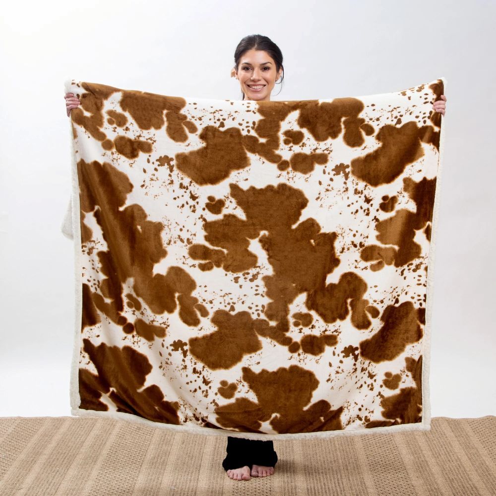 Carstens Hair on Hide Plush Sherpa Throw