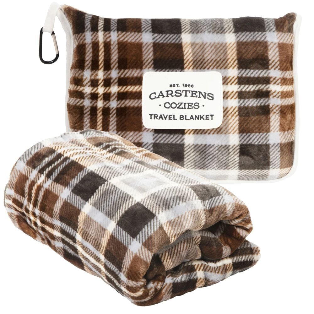 Carstens Inc. Grey Chestnut Travel Blanket
