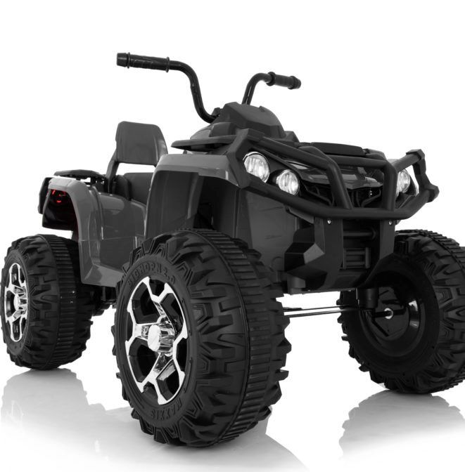 Wonderlanes Black Adventure ATV: Battery Powered Ride-On