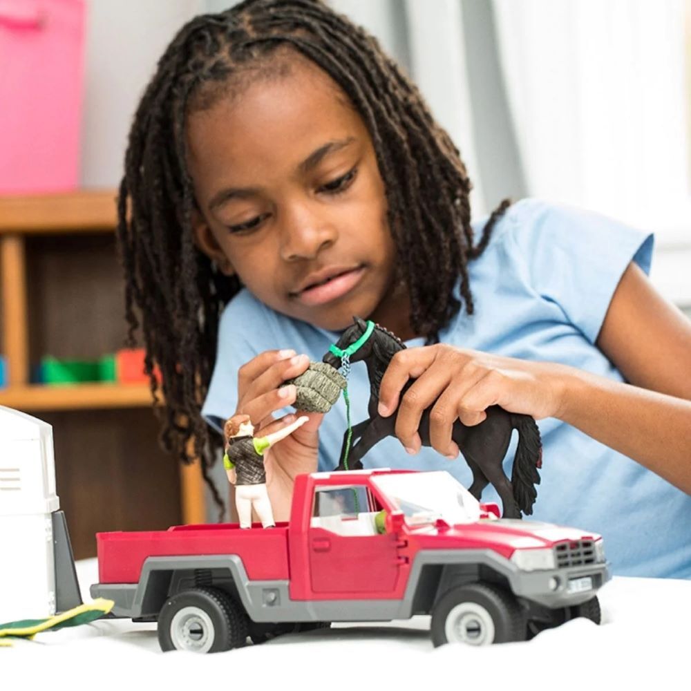 Schleich Pick Up with Horse Box Toy