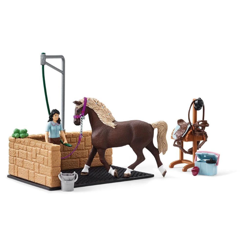 Schleich Washing Area with Horse Club Emily & Luna Toy Set