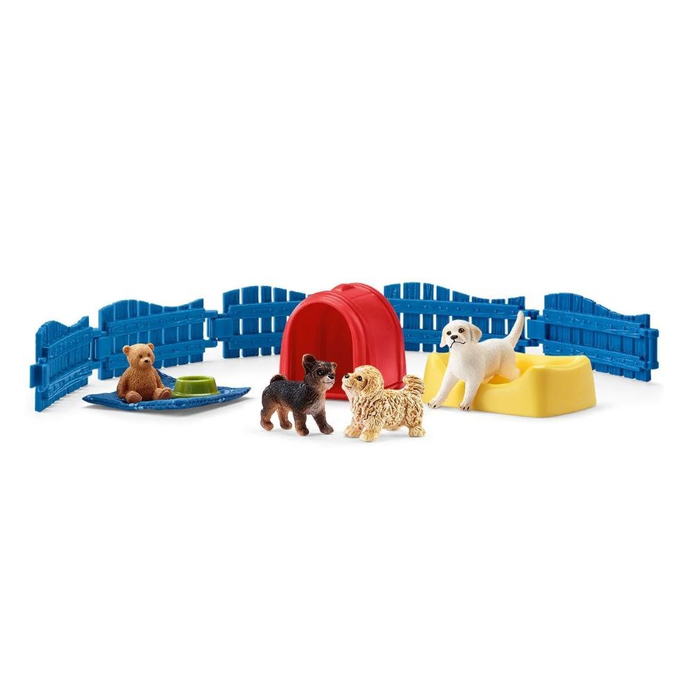 Schleich Puppy Pen Toy Set