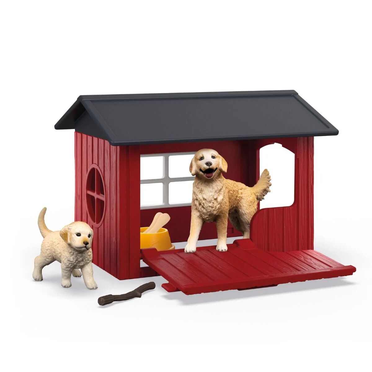 Schleich Dog Kennel Toy Set With Golden Retriever