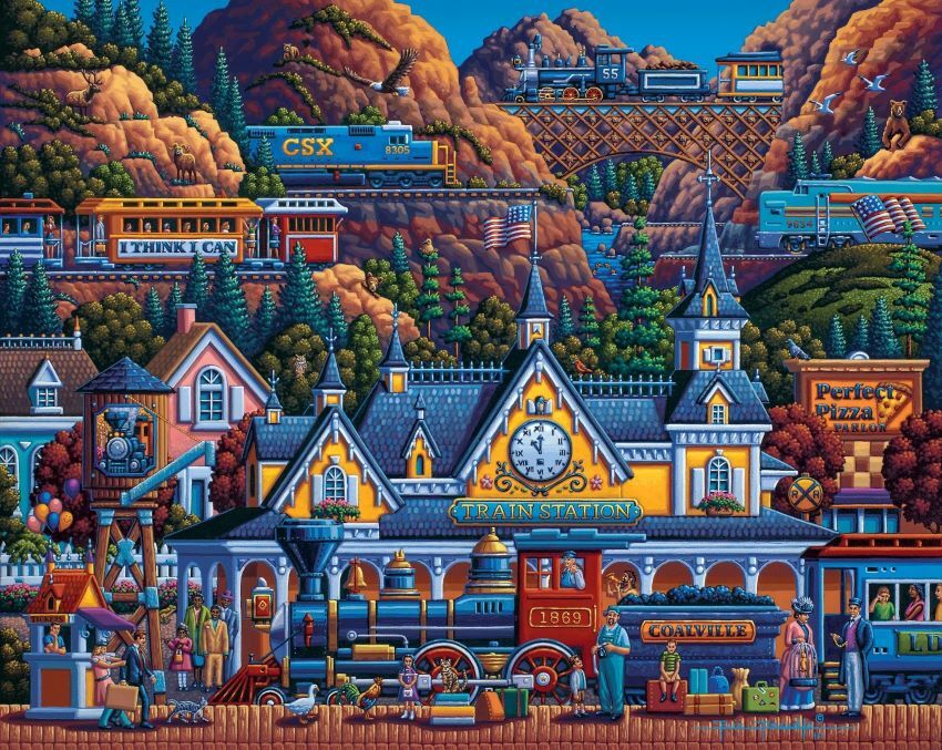 Dowdle Train Station Puzzle, 300-Pc