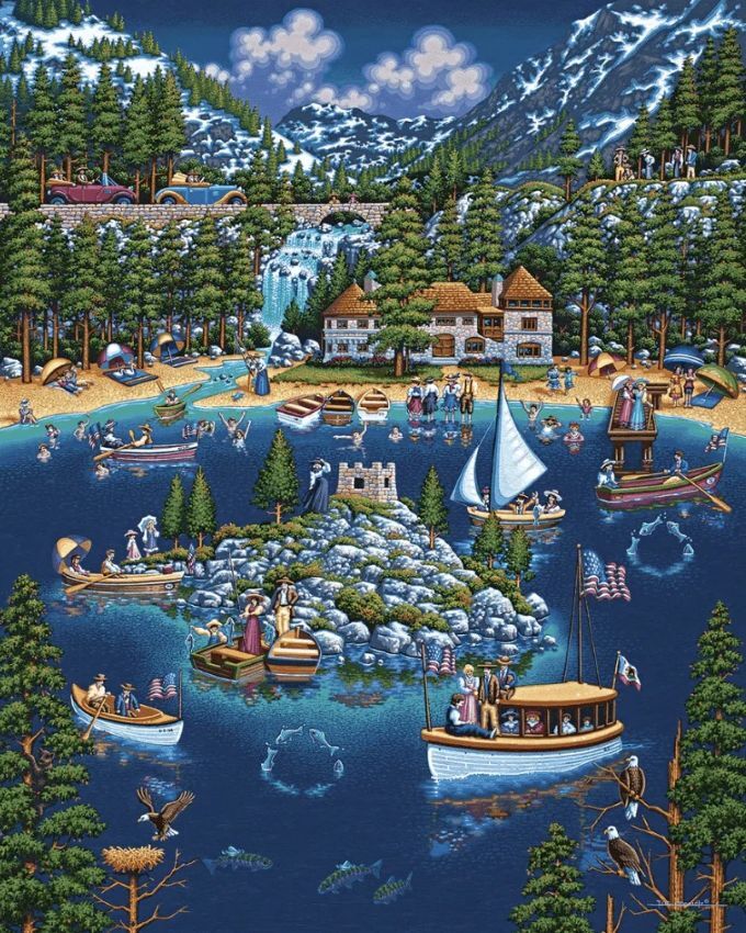 Dowdle Lake Tahoe, California Puzzle, 1000-Pc