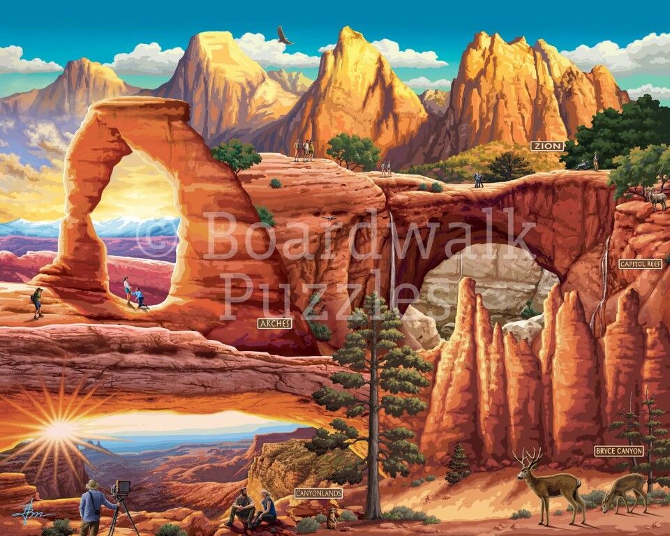 Boardwalk Utah's 5 National Parks Puzzle, 1000-Pc