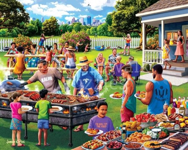 Boardwalk Puzzle Company Backyard Barbecue Puzzle, 1000-Pc