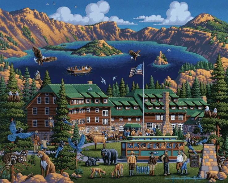 Dowdle Crater Lake National Park Oregon Puzzle, 500-Pc