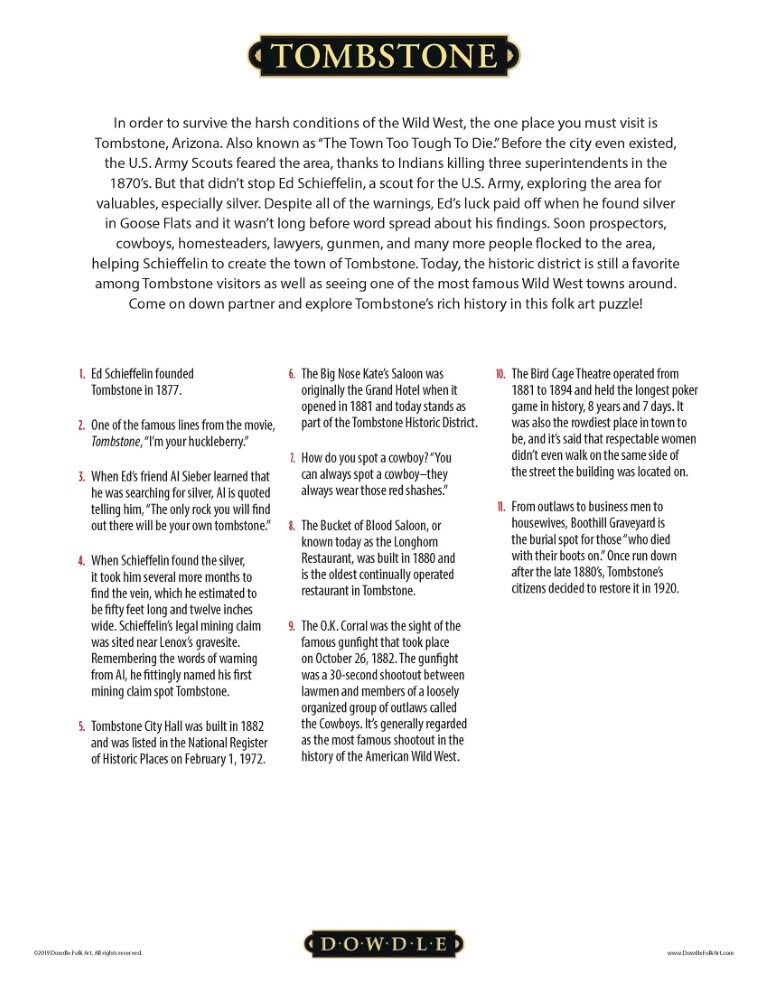 Dowdle Tombstone Puzzle, 500-Pc