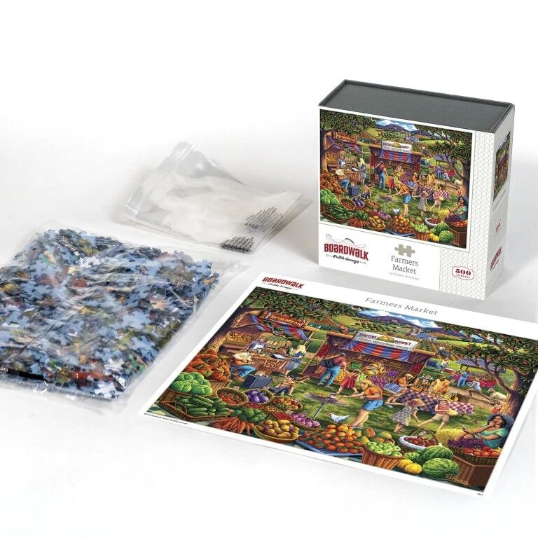 Boardwalk Puzzle Company Farmers Market Puzzle, 500-Pc