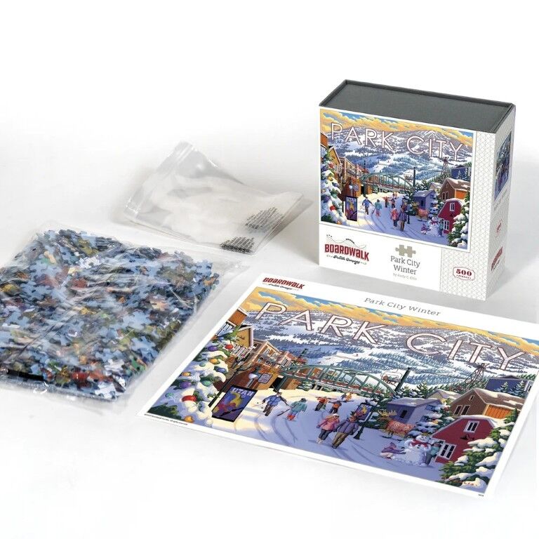 Boardwalk Puzzle Company Park City Winter Puzzle, 500-Pc