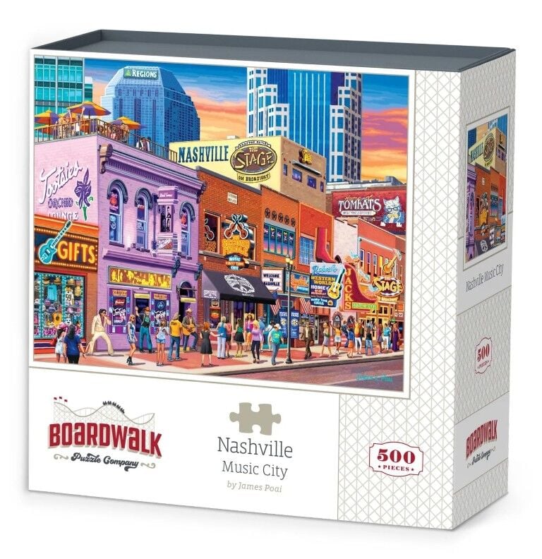 Boardwalk Puzzle Company Nashville Music City Puzzle, 500-Pc