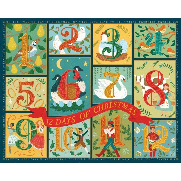 Boardwalk Puzzle Company 12 Days Of Christmas Puzzle, 500-Pc