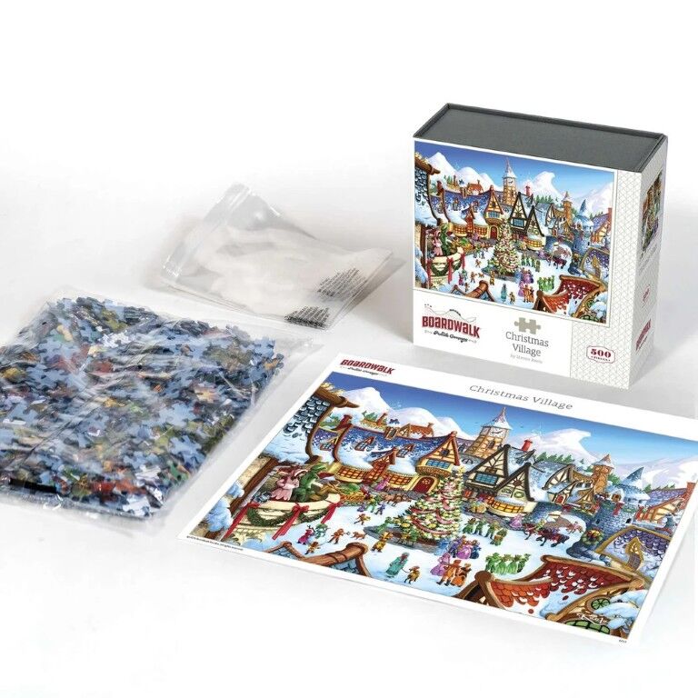 Boardwalk Puzzle Company Christmas Village Puzzle, 500-Pc