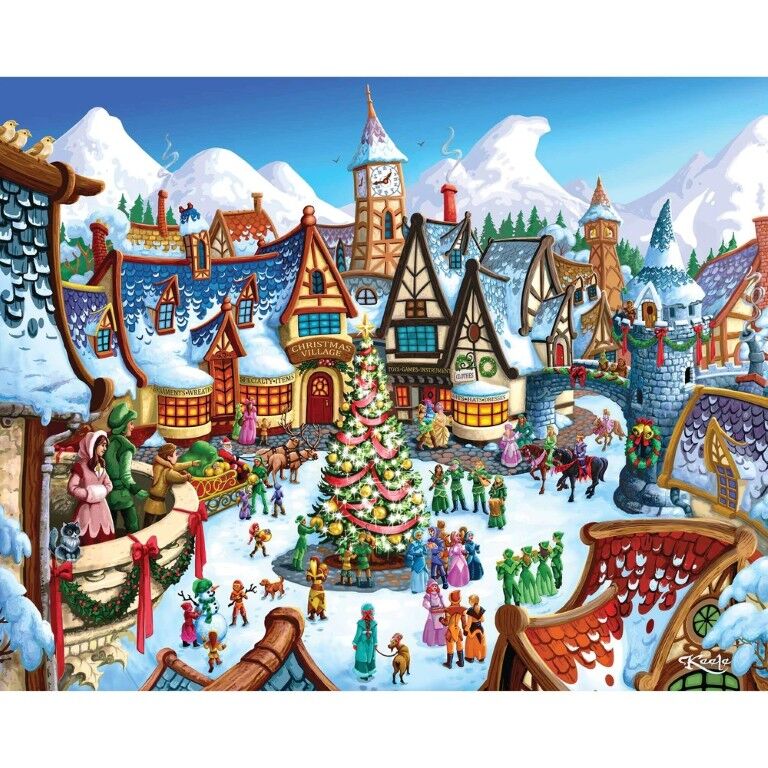 Boardwalk Puzzle Company Christmas Village Puzzle, 500-Pc