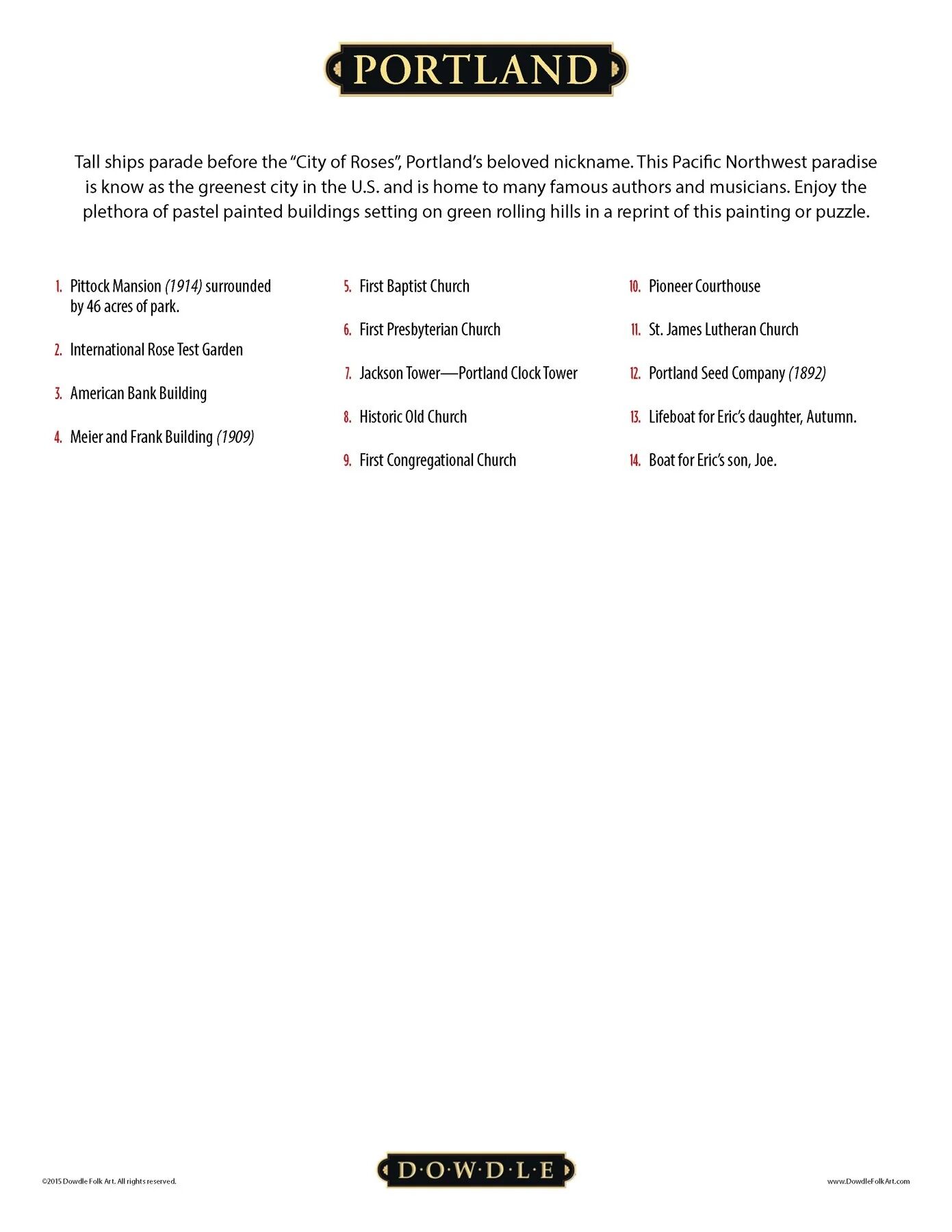 Dowdle Portland Puzzle, 500-Pc