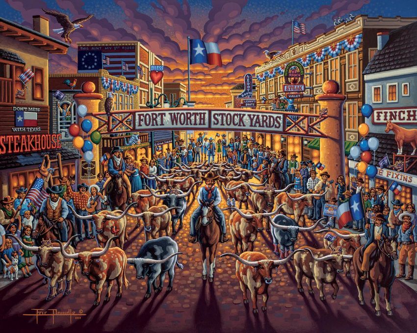 Dowdle Fort Worth Stockyards Personal Puzzle, 210-Pc