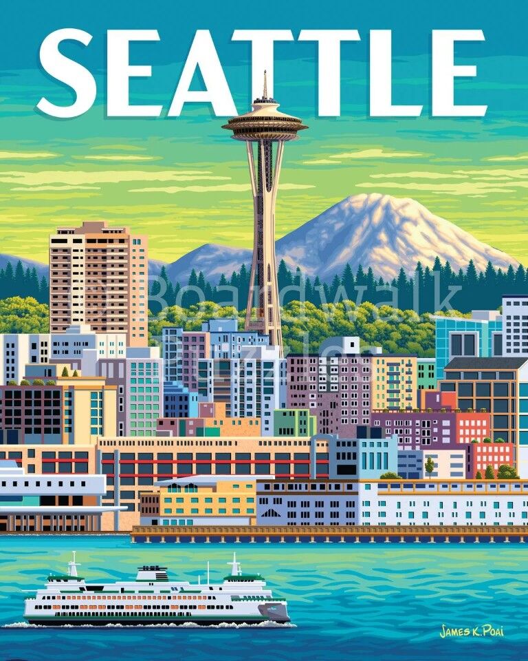 Boardwalk Puzzle Company Seattle Personal Puzzle, 210-Pc