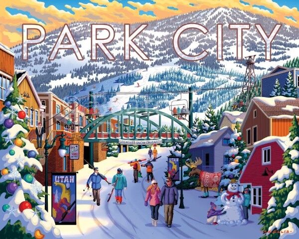 Boardwalk Puzzle Company Park City Winter Personal Puzzle, 210-Pc